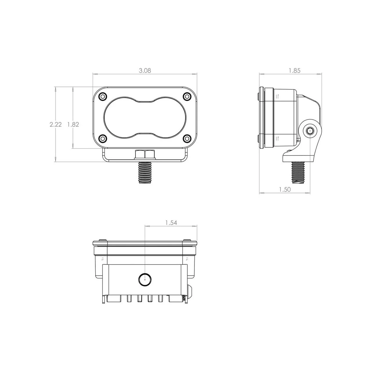 BAJA DESIGNS S2 PRO, LED FLOOD, AMBER, FLUSH MOUNT - Image 3