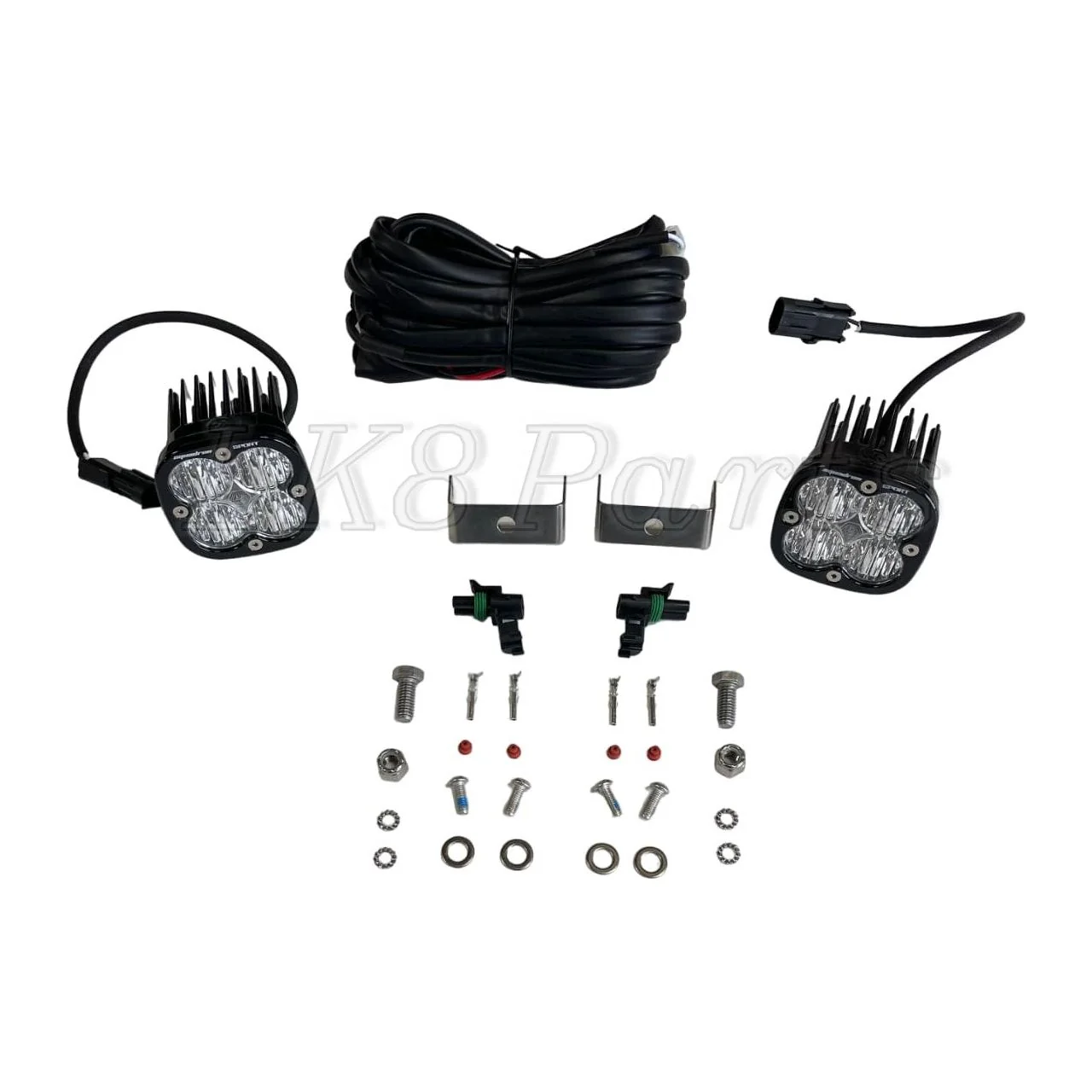 Baja Designs Squadron Sport LED Auxiliary Light Pod Pair - Clear Wide Cornering - Image 7