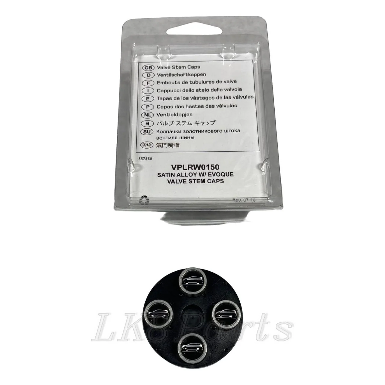 Black + Silver Tire Wheel Valve Stem Caps Genuine - Image 3