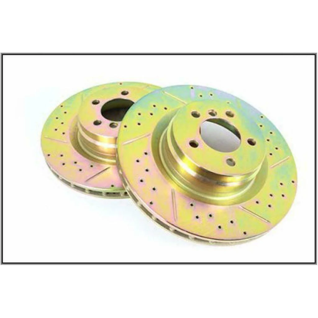 FRONT DRILLED & GROOVED BRAKE ROTOR DISC SET
