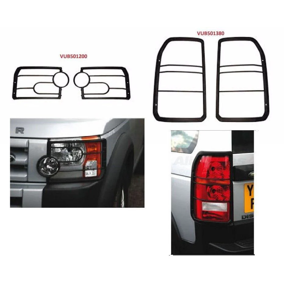 Land Rover LR3 Front & Rear Light Guard Kit – VUB501200 & VUB501380 - Image 5