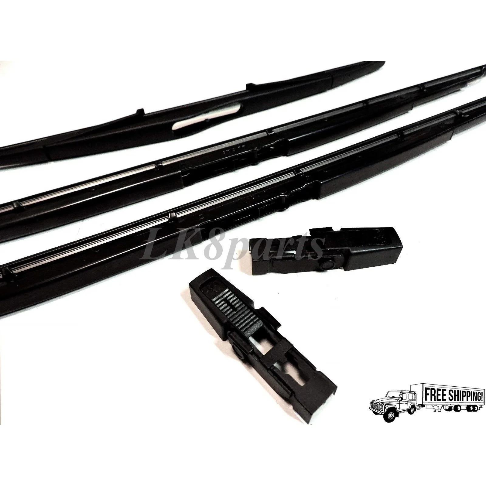 FRONT & REAR WIPER BLADE SET OF 3 & CLIPS - Image 2