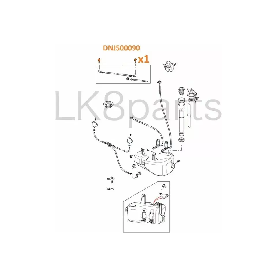 Hood Sprayer Windshield Washer Jet Set x2 Genuine - Image 6