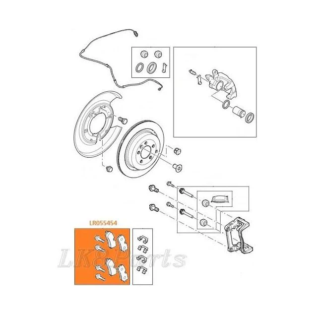 REAR BRAKE PAD SET LR055454 DELPHI NEW - Image 5