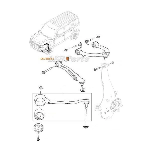 LH Front Suspension Arm Lower Nut - Image 4