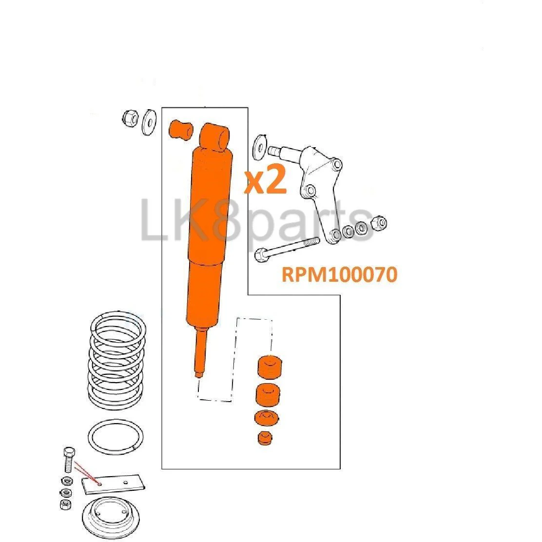 REAR SHOCK ABSORBER SET KIT - Image 5